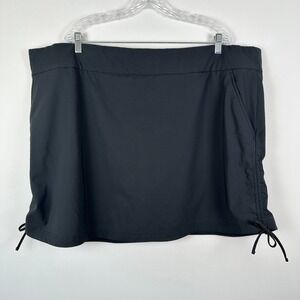 Columbia Elevated View Cargo Skort Womens 3X Black Stretch Active Hiking Outdoor